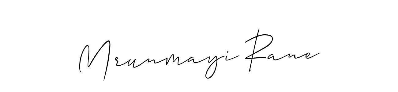 It looks lik you need a new signature style for name Mrunmayi Rane. Design unique handwritten (Allison_Script) signature with our free signature maker in just a few clicks. Mrunmayi Rane signature style 2 images and pictures png