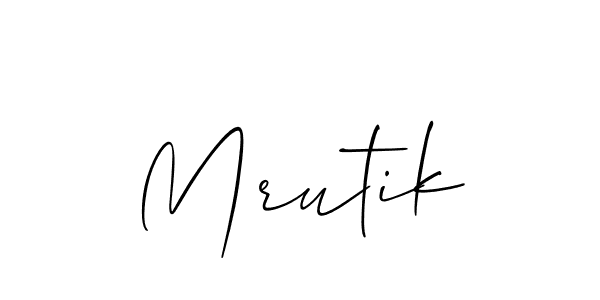 The best way (Allison_Script) to make a short signature is to pick only two or three words in your name. The name Mrutik include a total of six letters. For converting this name. Mrutik signature style 2 images and pictures png