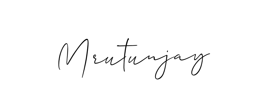 How to make Mrutunjay signature? Allison_Script is a professional autograph style. Create handwritten signature for Mrutunjay name. Mrutunjay signature style 2 images and pictures png