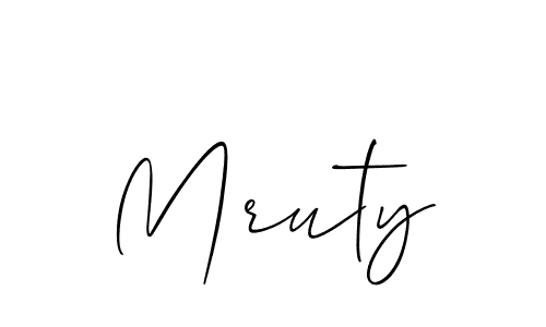 It looks lik you need a new signature style for name Mruty. Design unique handwritten (Allison_Script) signature with our free signature maker in just a few clicks. Mruty signature style 2 images and pictures png