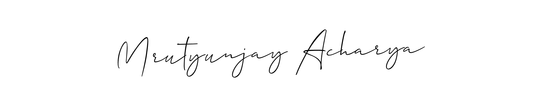 Make a short Mrutyunjay Acharya signature style. Manage your documents anywhere anytime using Allison_Script. Create and add eSignatures, submit forms, share and send files easily. Mrutyunjay Acharya signature style 2 images and pictures png