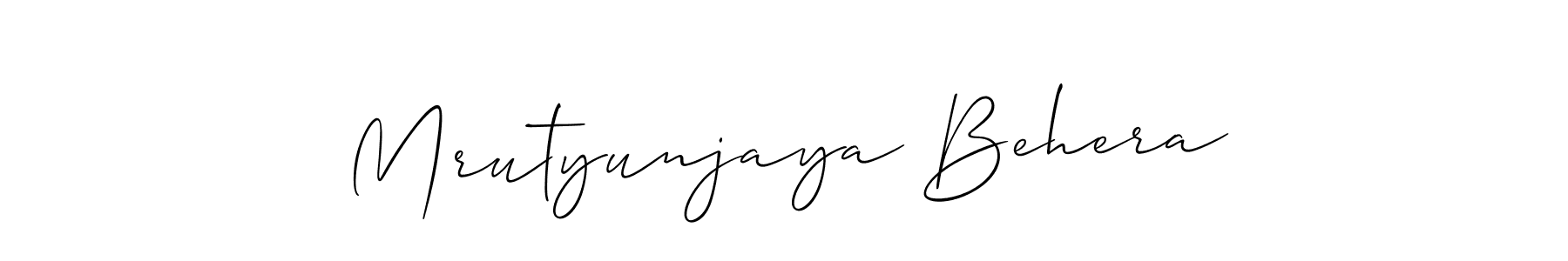 You should practise on your own different ways (Allison_Script) to write your name (Mrutyunjaya Behera) in signature. don't let someone else do it for you. Mrutyunjaya Behera signature style 2 images and pictures png