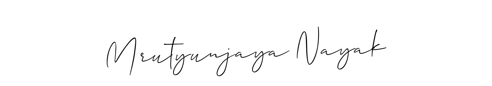 The best way (Allison_Script) to make a short signature is to pick only two or three words in your name. The name Mrutyunjaya Nayak include a total of six letters. For converting this name. Mrutyunjaya Nayak signature style 2 images and pictures png