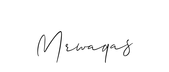 Design your own signature with our free online signature maker. With this signature software, you can create a handwritten (Allison_Script) signature for name Mrwaqas. Mrwaqas signature style 2 images and pictures png