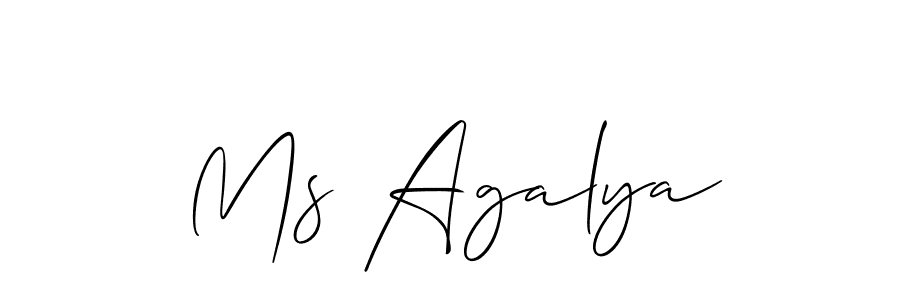 Make a beautiful signature design for name Ms Agalya. Use this online signature maker to create a handwritten signature for free. Ms Agalya signature style 2 images and pictures png