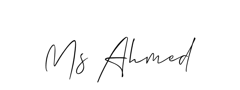 Best and Professional Signature Style for Ms Ahmed. Allison_Script Best Signature Style Collection. Ms Ahmed signature style 2 images and pictures png