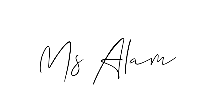 Ms Alam stylish signature style. Best Handwritten Sign (Allison_Script) for my name. Handwritten Signature Collection Ideas for my name Ms Alam. Ms Alam signature style 2 images and pictures png