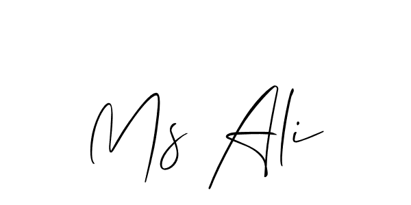 Use a signature maker to create a handwritten signature online. With this signature software, you can design (Allison_Script) your own signature for name Ms Ali. Ms Ali signature style 2 images and pictures png