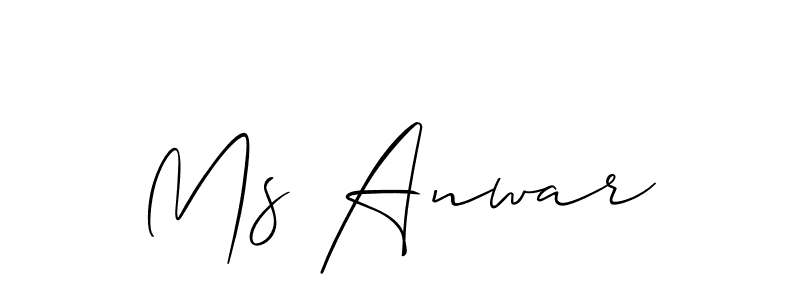 How to Draw Ms Anwar signature style? Allison_Script is a latest design signature styles for name Ms Anwar. Ms Anwar signature style 2 images and pictures png