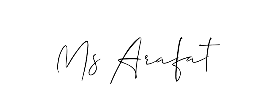 Also You can easily find your signature by using the search form. We will create Ms Arafat name handwritten signature images for you free of cost using Allison_Script sign style. Ms Arafat signature style 2 images and pictures png