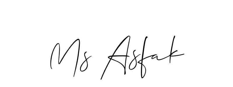 Best and Professional Signature Style for Ms Asfak. Allison_Script Best Signature Style Collection. Ms Asfak signature style 2 images and pictures png