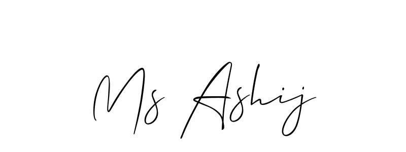 Check out images of Autograph of Ms Ashij name. Actor Ms Ashij Signature Style. Allison_Script is a professional sign style online. Ms Ashij signature style 2 images and pictures png