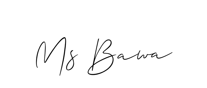 Make a beautiful signature design for name Ms Bawa. With this signature (Allison_Script) style, you can create a handwritten signature for free. Ms Bawa signature style 2 images and pictures png