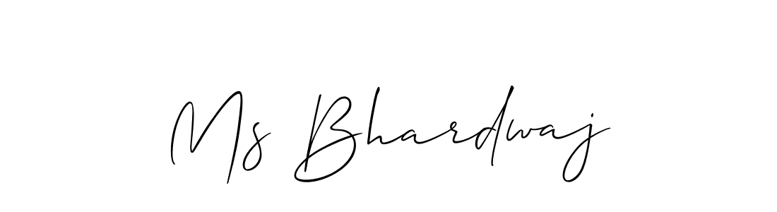 Make a beautiful signature design for name Ms Bhardwaj. With this signature (Allison_Script) style, you can create a handwritten signature for free. Ms Bhardwaj signature style 2 images and pictures png