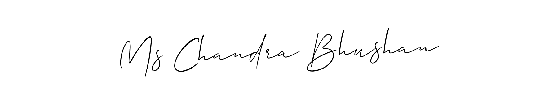 Use a signature maker to create a handwritten signature online. With this signature software, you can design (Allison_Script) your own signature for name Ms Chandra Bhushan. Ms Chandra Bhushan signature style 2 images and pictures png