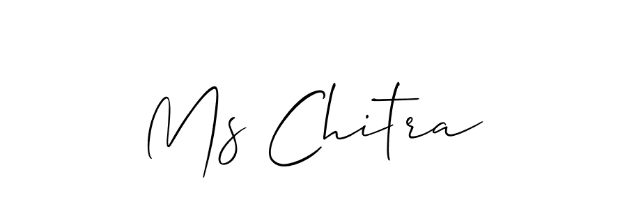 How to make Ms Chitra name signature. Use Allison_Script style for creating short signs online. This is the latest handwritten sign. Ms Chitra signature style 2 images and pictures png