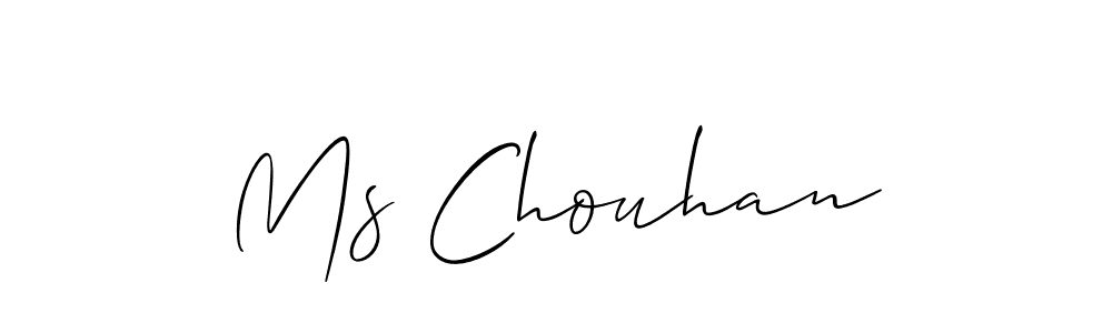 Similarly Allison_Script is the best handwritten signature design. Signature creator online .You can use it as an online autograph creator for name Ms Chouhan. Ms Chouhan signature style 2 images and pictures png