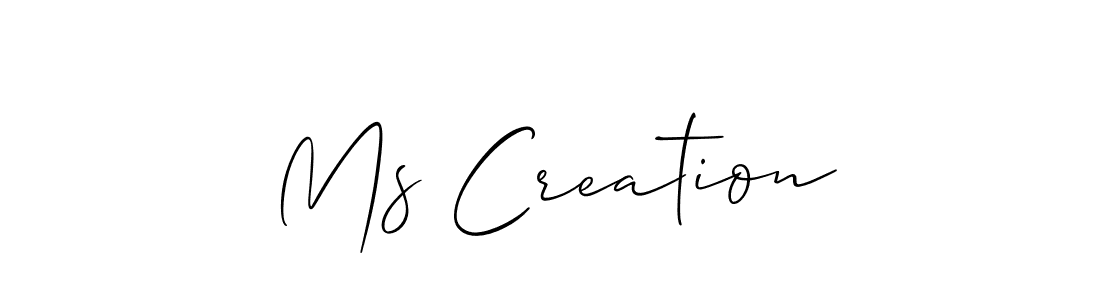 Design your own signature with our free online signature maker. With this signature software, you can create a handwritten (Allison_Script) signature for name Ms Creation. Ms Creation signature style 2 images and pictures png