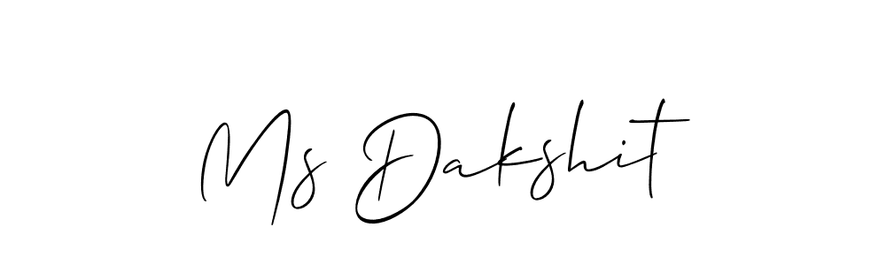 Allison_Script is a professional signature style that is perfect for those who want to add a touch of class to their signature. It is also a great choice for those who want to make their signature more unique. Get Ms Dakshit name to fancy signature for free. Ms Dakshit signature style 2 images and pictures png