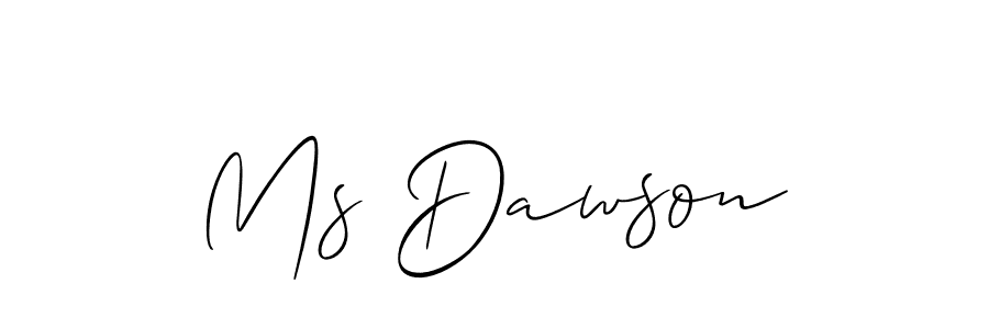 Ms Dawson stylish signature style. Best Handwritten Sign (Allison_Script) for my name. Handwritten Signature Collection Ideas for my name Ms Dawson. Ms Dawson signature style 2 images and pictures png