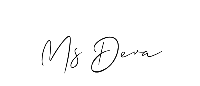 if you are searching for the best signature style for your name Ms Deva. so please give up your signature search. here we have designed multiple signature styles  using Allison_Script. Ms Deva signature style 2 images and pictures png