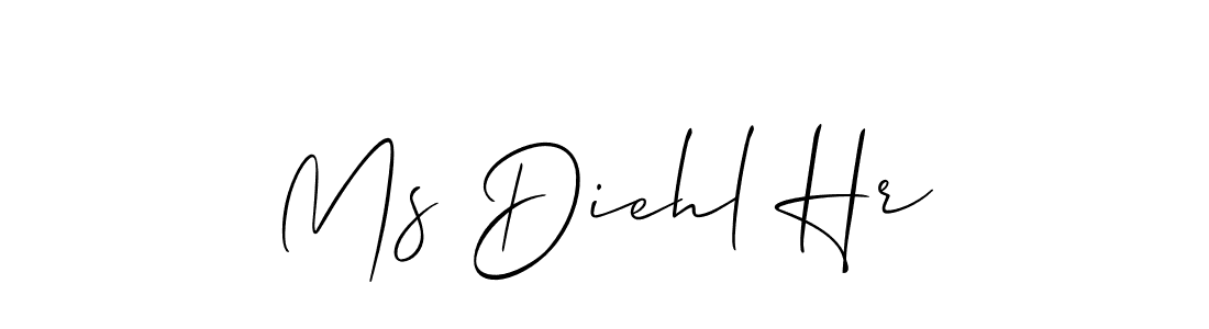 Create a beautiful signature design for name Ms Diehl Hr. With this signature (Allison_Script) fonts, you can make a handwritten signature for free. Ms Diehl Hr signature style 2 images and pictures png