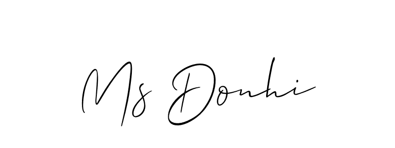Design your own signature with our free online signature maker. With this signature software, you can create a handwritten (Allison_Script) signature for name Ms Donhi. Ms Donhi signature style 2 images and pictures png