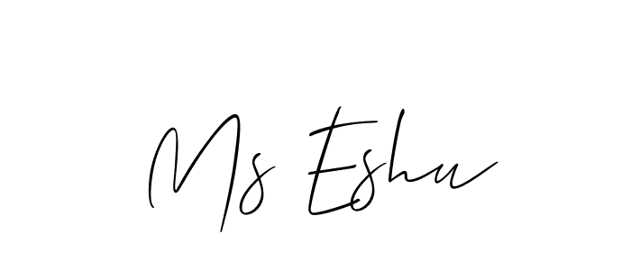 Similarly Allison_Script is the best handwritten signature design. Signature creator online .You can use it as an online autograph creator for name Ms Eshu. Ms Eshu signature style 2 images and pictures png