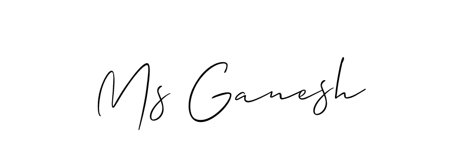 Use a signature maker to create a handwritten signature online. With this signature software, you can design (Allison_Script) your own signature for name Ms Ganesh. Ms Ganesh signature style 2 images and pictures png