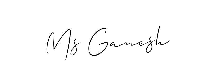 Use a signature maker to create a handwritten signature online. With this signature software, you can design (Allison_Script) your own signature for name Ms Ganesh. Ms Ganesh signature style 2 images and pictures png