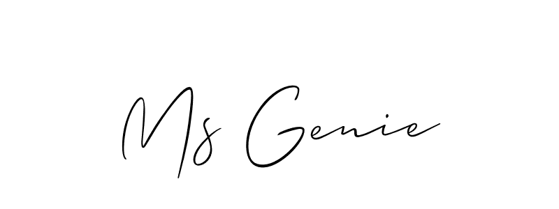 How to make Ms Genie signature? Allison_Script is a professional autograph style. Create handwritten signature for Ms Genie name. Ms Genie signature style 2 images and pictures png