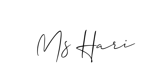 Make a short Ms Hari signature style. Manage your documents anywhere anytime using Allison_Script. Create and add eSignatures, submit forms, share and send files easily. Ms Hari signature style 2 images and pictures png