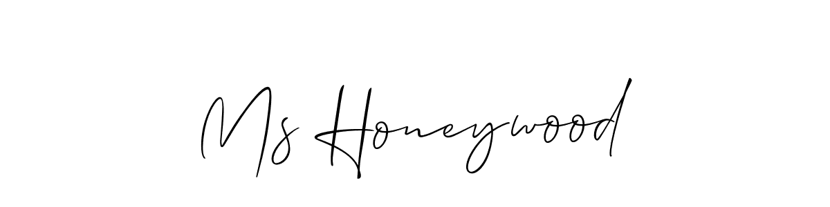 Ms Honeywood stylish signature style. Best Handwritten Sign (Allison_Script) for my name. Handwritten Signature Collection Ideas for my name Ms Honeywood. Ms Honeywood signature style 2 images and pictures png