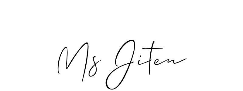 Make a short Ms Jiten signature style. Manage your documents anywhere anytime using Allison_Script. Create and add eSignatures, submit forms, share and send files easily. Ms Jiten signature style 2 images and pictures png