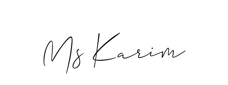 Also You can easily find your signature by using the search form. We will create Ms Karim name handwritten signature images for you free of cost using Allison_Script sign style. Ms Karim signature style 2 images and pictures png