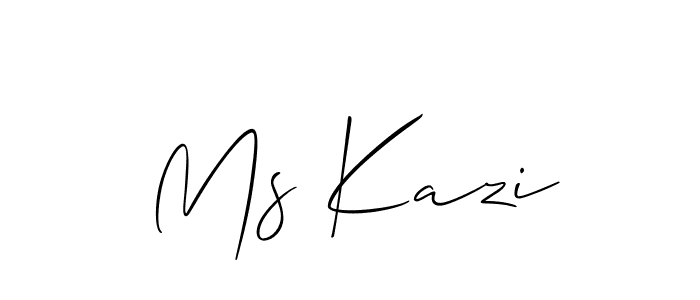 How to make Ms Kazi signature? Allison_Script is a professional autograph style. Create handwritten signature for Ms Kazi name. Ms Kazi signature style 2 images and pictures png