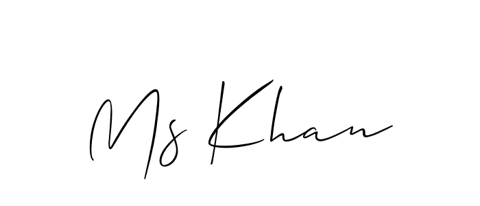 Use a signature maker to create a handwritten signature online. With this signature software, you can design (Allison_Script) your own signature for name Ms Khan. Ms Khan signature style 2 images and pictures png