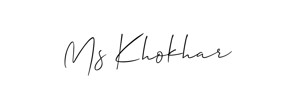 Once you've used our free online signature maker to create your best signature Allison_Script style, it's time to enjoy all of the benefits that Ms Khokhar name signing documents. Ms Khokhar signature style 2 images and pictures png