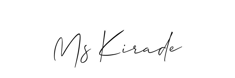 How to make Ms Kirade name signature. Use Allison_Script style for creating short signs online. This is the latest handwritten sign. Ms Kirade signature style 2 images and pictures png