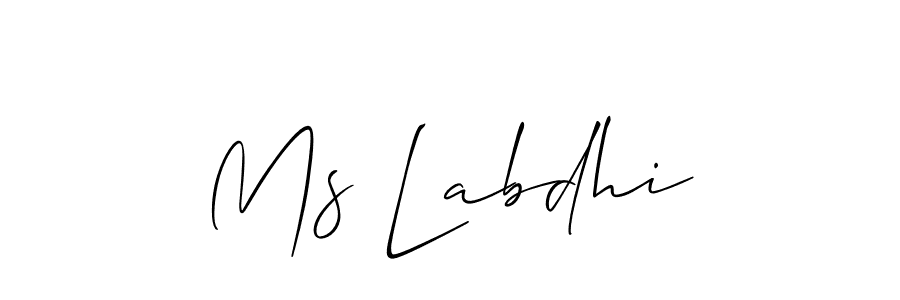 You should practise on your own different ways (Allison_Script) to write your name (Ms Labdhi) in signature. don't let someone else do it for you. Ms Labdhi signature style 2 images and pictures png