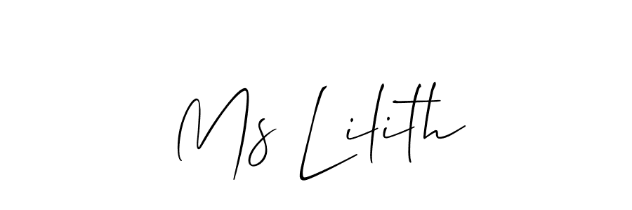 How to Draw Ms Lilith signature style? Allison_Script is a latest design signature styles for name Ms Lilith. Ms Lilith signature style 2 images and pictures png