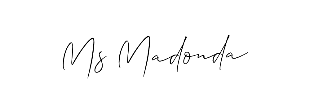 Also we have Ms Madonda name is the best signature style. Create professional handwritten signature collection using Allison_Script autograph style. Ms Madonda signature style 2 images and pictures png