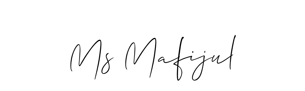 How to make Ms Mafijul name signature. Use Allison_Script style for creating short signs online. This is the latest handwritten sign. Ms Mafijul signature style 2 images and pictures png