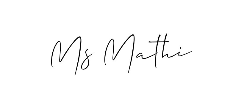 if you are searching for the best signature style for your name Ms Mathi. so please give up your signature search. here we have designed multiple signature styles  using Allison_Script. Ms Mathi signature style 2 images and pictures png