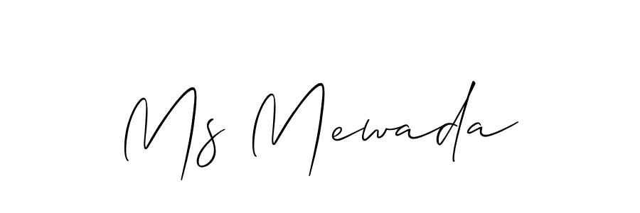 It looks lik you need a new signature style for name Ms Mewada. Design unique handwritten (Allison_Script) signature with our free signature maker in just a few clicks. Ms Mewada signature style 2 images and pictures png
