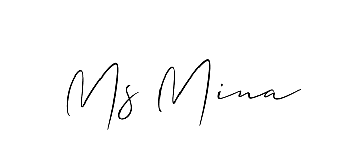 Best and Professional Signature Style for Ms Mina. Allison_Script Best Signature Style Collection. Ms Mina signature style 2 images and pictures png
