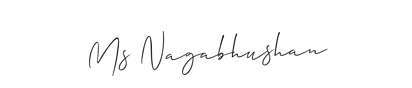 You should practise on your own different ways (Allison_Script) to write your name (Ms Nagabhushan) in signature. don't let someone else do it for you. Ms Nagabhushan signature style 2 images and pictures png