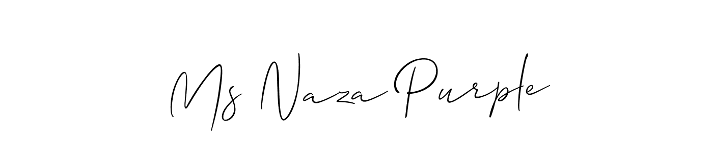 Best and Professional Signature Style for Ms Naza Purple. Allison_Script Best Signature Style Collection. Ms Naza Purple signature style 2 images and pictures png