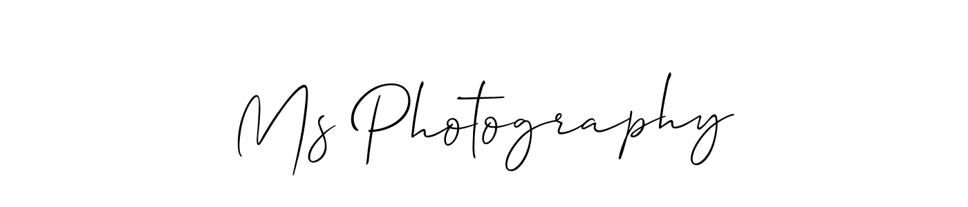 You should practise on your own different ways (Allison_Script) to write your name (Ms Photography) in signature. don't let someone else do it for you. Ms Photography signature style 2 images and pictures png