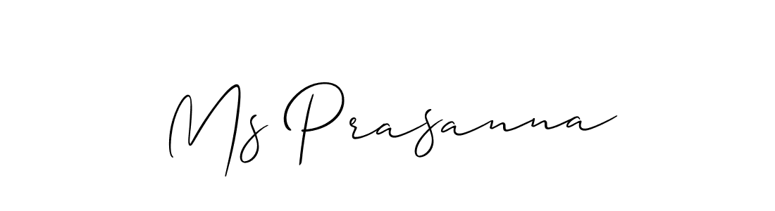 Design your own signature with our free online signature maker. With this signature software, you can create a handwritten (Allison_Script) signature for name Ms Prasanna. Ms Prasanna signature style 2 images and pictures png